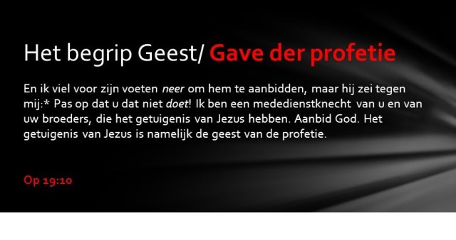 Getuigenis van Jezus is geest van de profetie - SlidePlayer