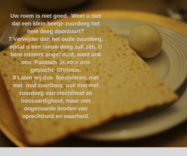 Uw roem is niet goed - Oud zuurdeeg - Bijbelse Feesten - TOV Training