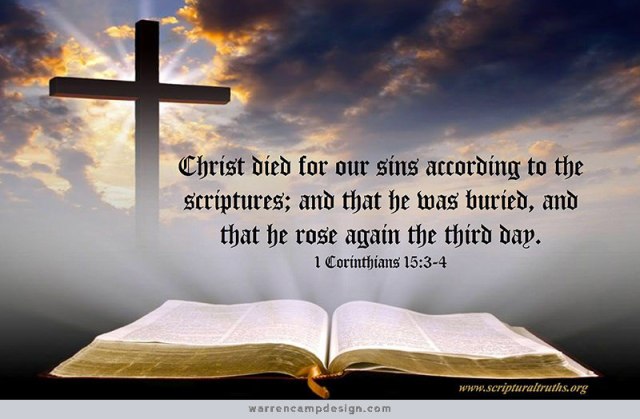 1 Korintiërs 15 3-4 - According to the Scriptures - Warren Camp Design