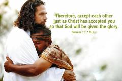 Romeinen 15 7 - Therefore, accept each other - TodaysBibleVerse