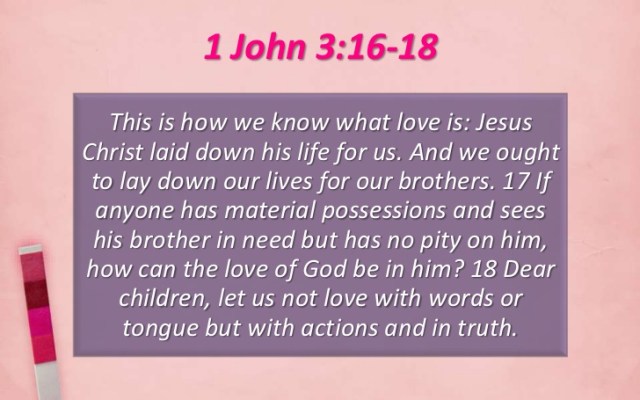 1 Johannes 3 16-18 - What love is - Litmus test - SlideShare
